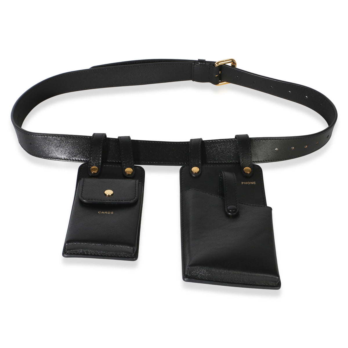 Fendi Black Vitello Glacier Utility Belt Pouch 4
