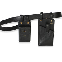 Fendi Black Vitello Glacier Utility Belt Pouch id