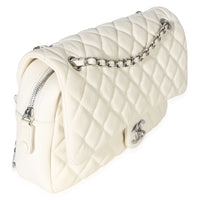 Chanel Cream Quilted Caviar Jumbo Easy Flap Bag Handbag 3