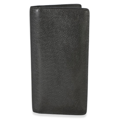Louis Vuitton Black Taiga Brazza Wallet Wallet id