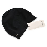 Saint Laurent Black Cashmere Logo Bonnet M 2