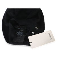 Saint Laurent Black Cashmere Logo Bonnet M 4