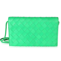Bottega Veneta Parakeet Nappa Intrecciato Wallet On Strap Handbag id
