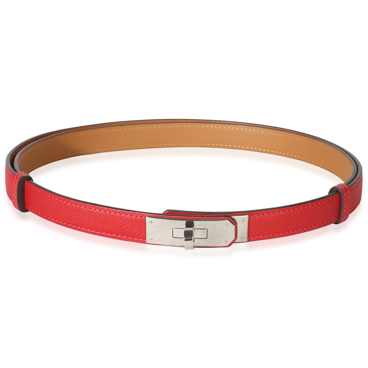 Hermès Rouge Casaque Epsom Kelly 18 Belt PHW id