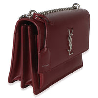 Saint Laurent Red Smooth Calfskin Medium Sunset Chain Bag Handbag 3