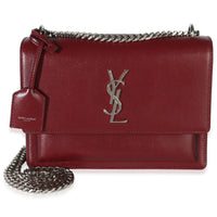 Saint Laurent Red Smooth Calfskin Medium Sunset Chain Bag Handbag id