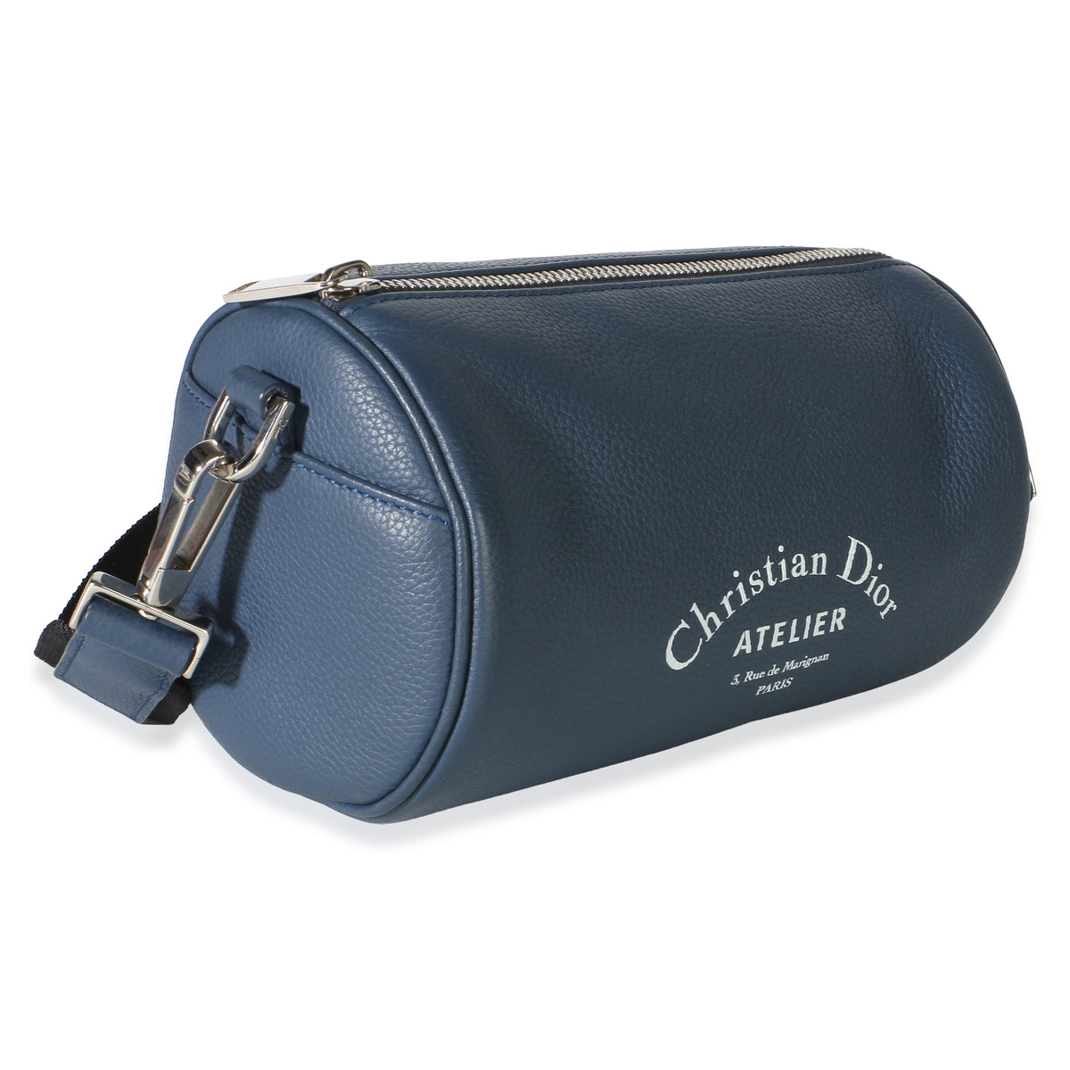 Christian Dior Navy Cowhide Atelier Roller Pouch Handbag 3