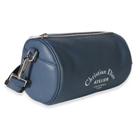 Christian Dior Navy Cowhide Atelier Roller Pouch Handbag 3