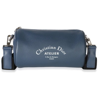 Christian Dior Navy Cowhide Atelier Roller Pouch Handbag id