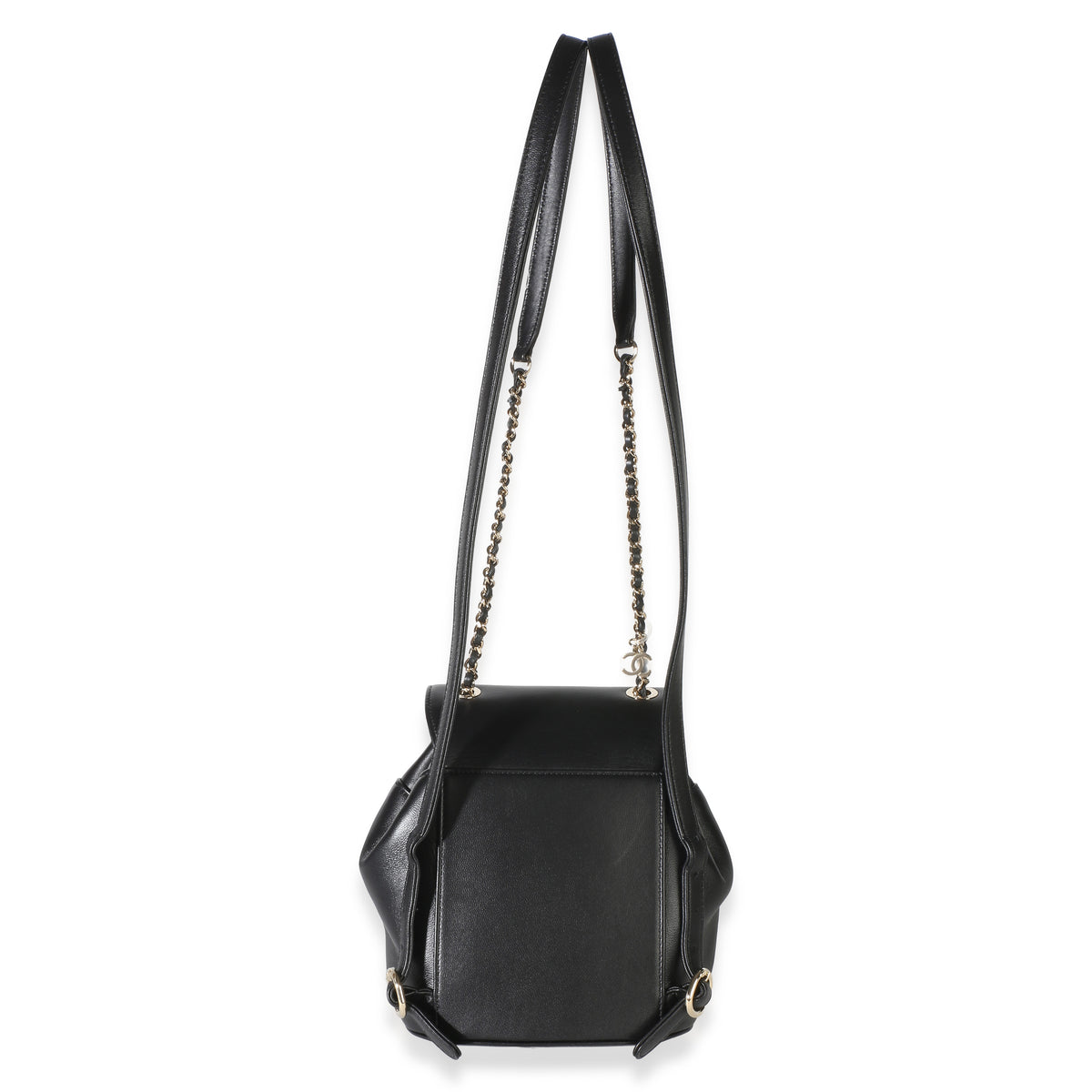 Chanel Black Lambskin CC Mania Mini Backpack Handbag 4