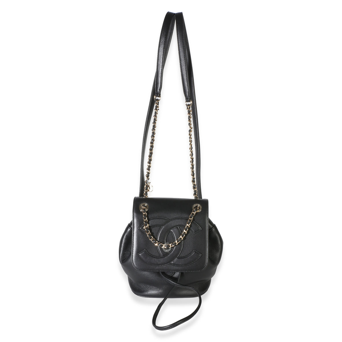 Chanel Black Lambskin CC Mania Mini Backpack Handbag 5