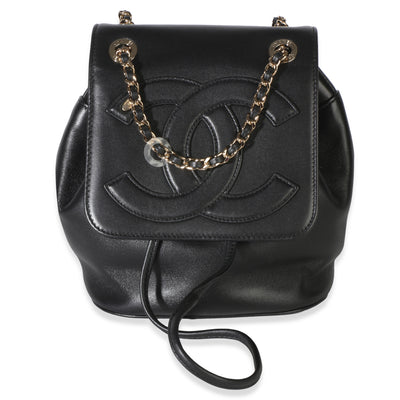 Chanel Black Lambskin CC Mania Mini Backpack Handbag id
