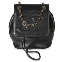 Chanel Black Lambskin CC Mania Mini Backpack Handbag id