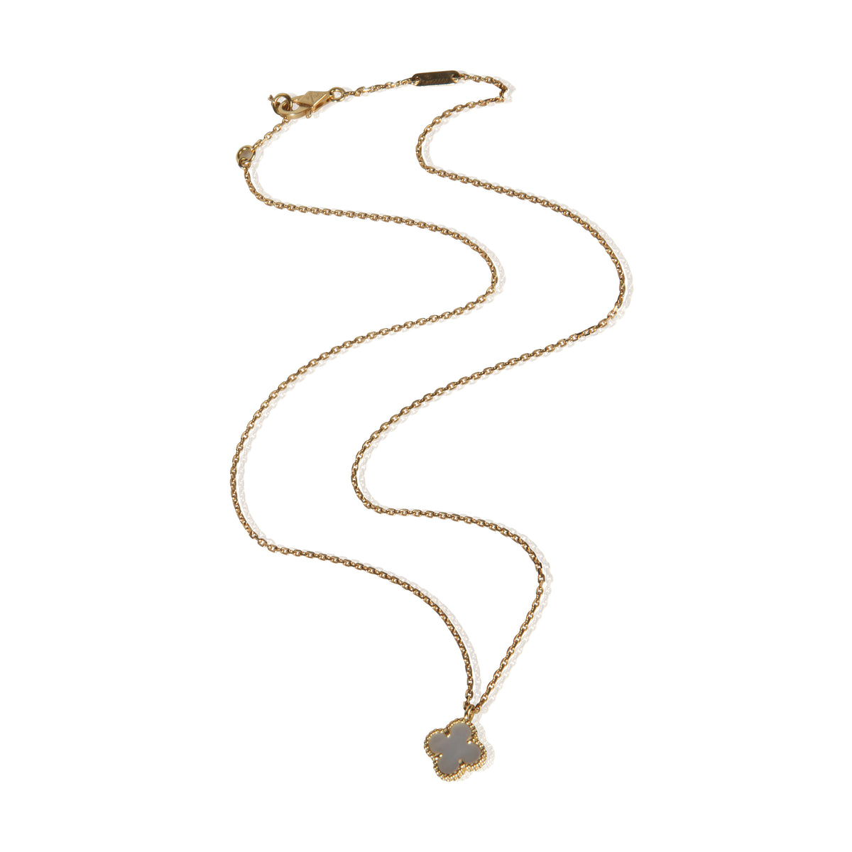 Van Cleef & Arpels Yellow Gold Mother Of Pearl Sweet Alhambra Pendant 3