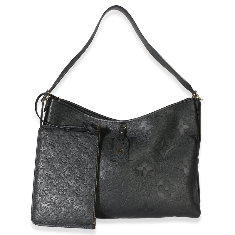 Louis Vuitton Black Monogram Empreinte CarryAll MM Handbag id
