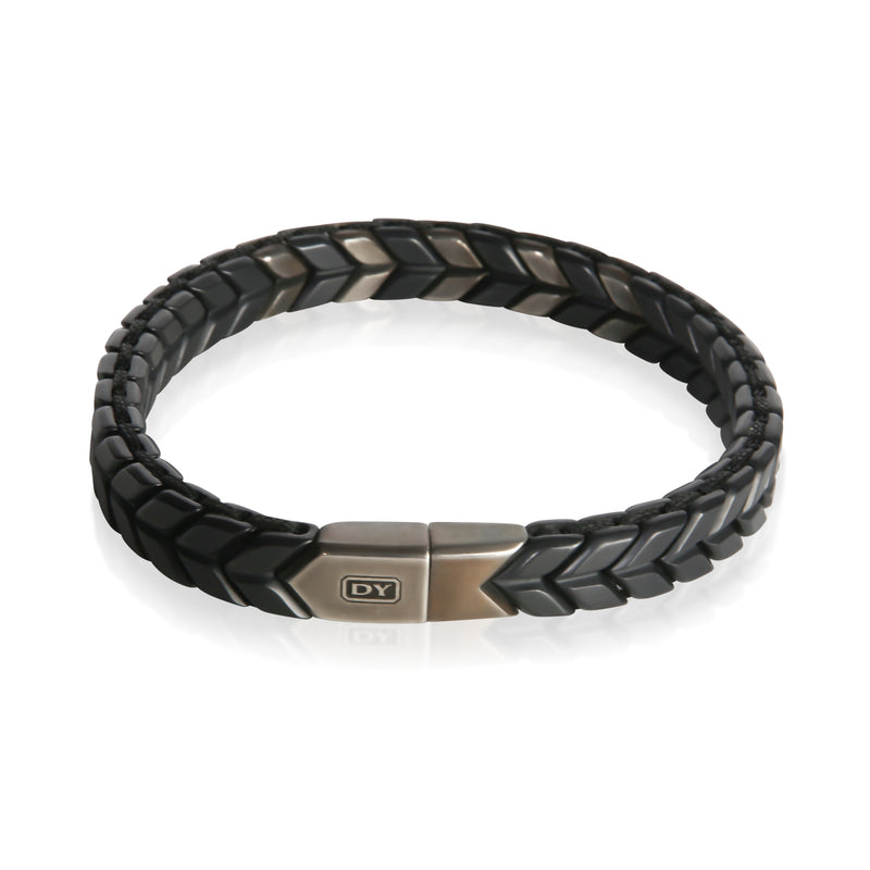 David Yurman Sterling Silver Sapphire Chevron Bracelet fv