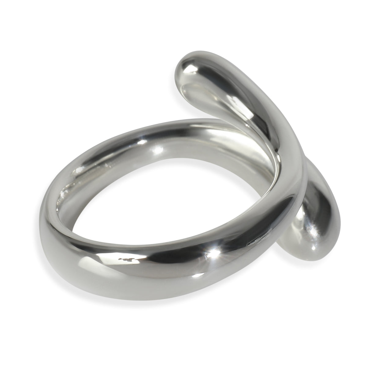 Tiffany & Co. Sterling Silver Elsa Peretti Teardrop Bypass Ring