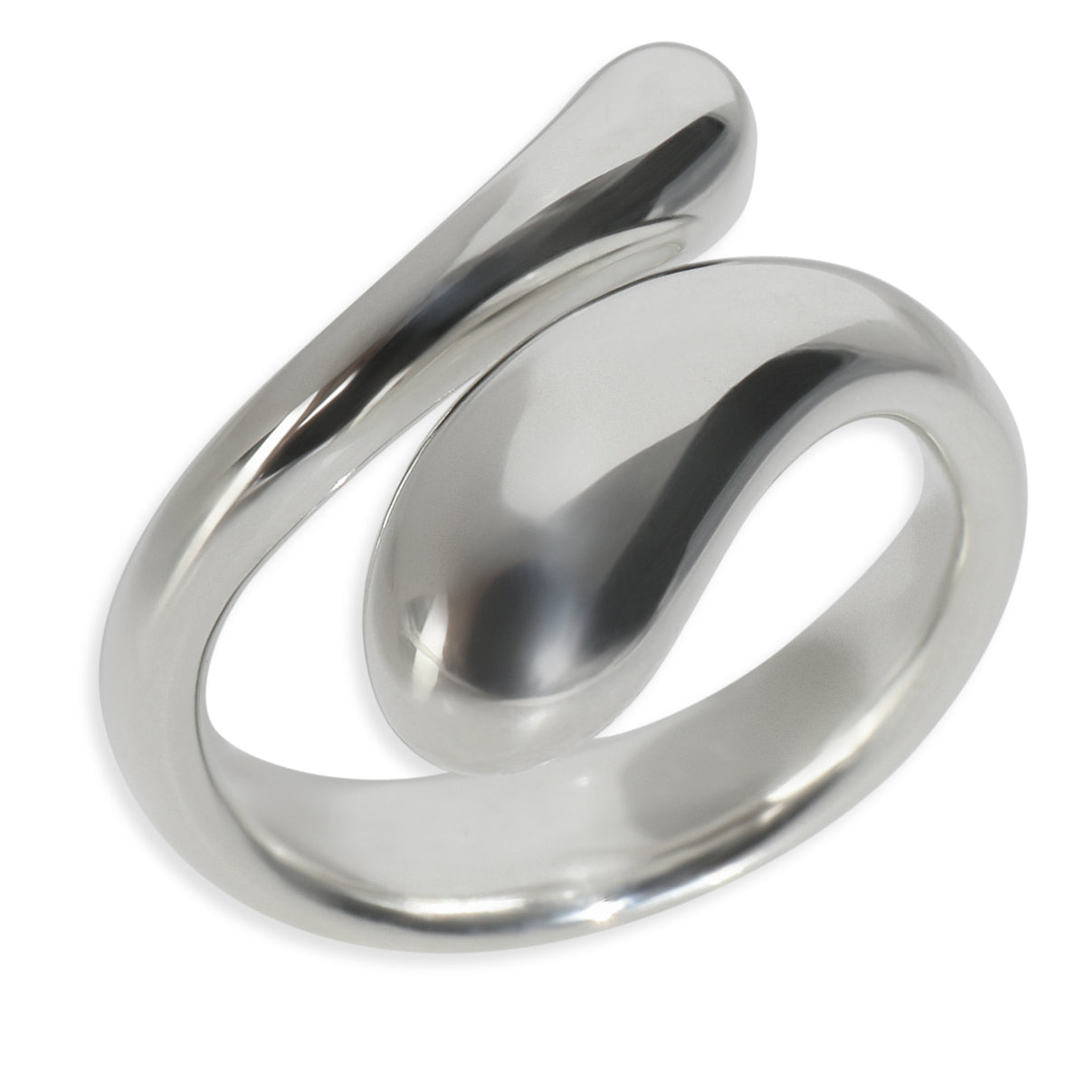 Tiffany & Co. Sterling Silver Elsa Peretti Teardrop Bypass Ring