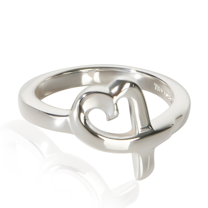 Tiffany & Co. Sterling Silver Paloma Picasso Loving Heart Ring fv