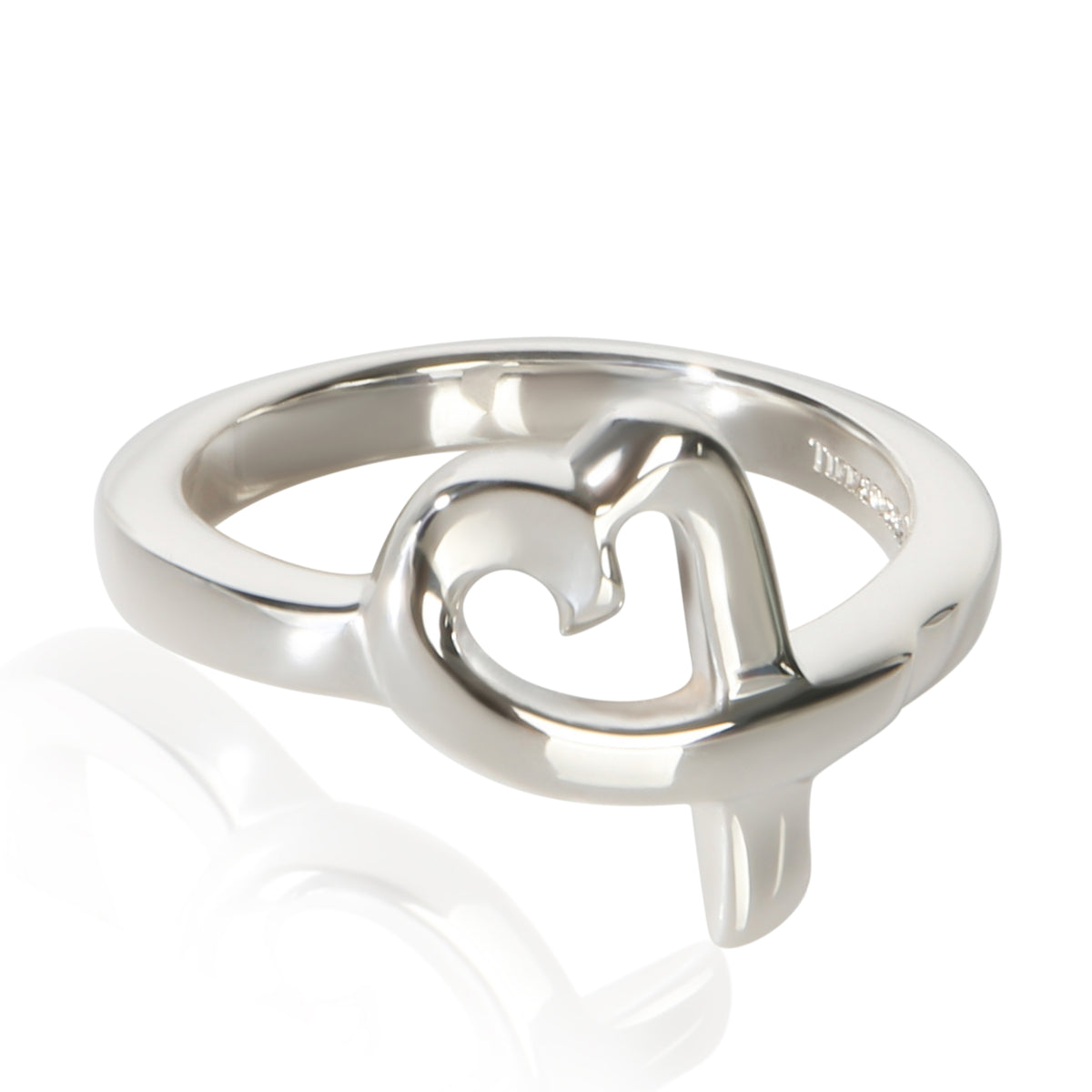Tiffany & Co. Sterling Silver Paloma Picasso Loving Heart Ring fv