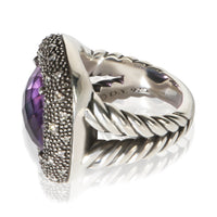 David Yurman Sterling Silver Amethyst and Diamond Midnight Melange Ring 2