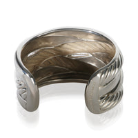 David Yurman Sterling Silver Wide Crossover Bracelet 3