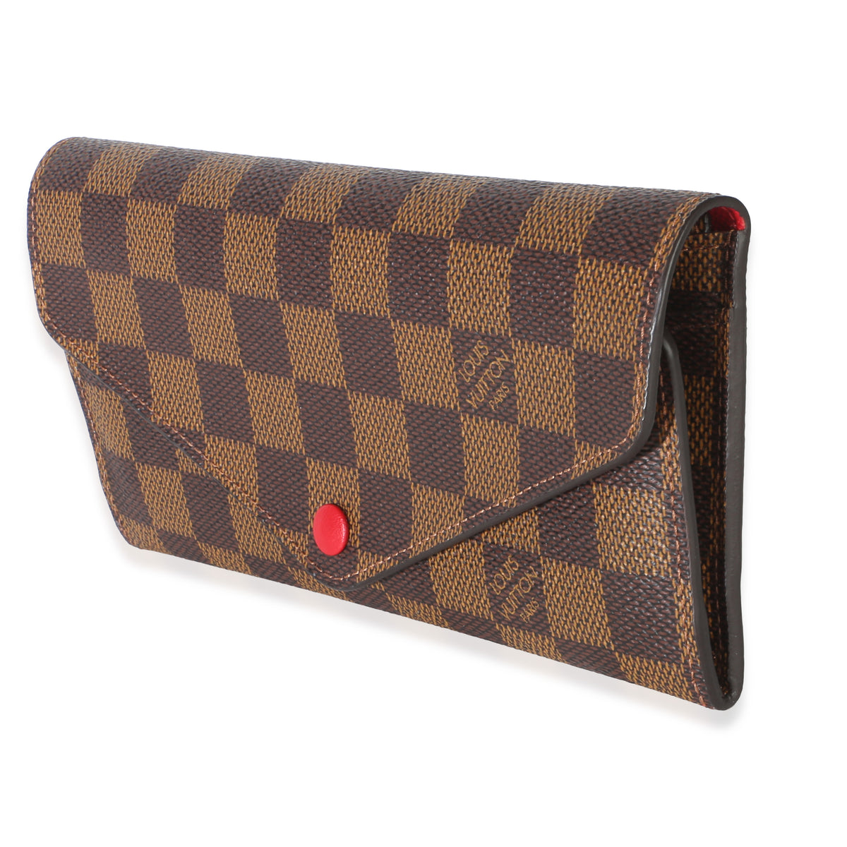 Louis Vuitton Red Damier Ebene Canvas Josephine Wallet Wallet 2