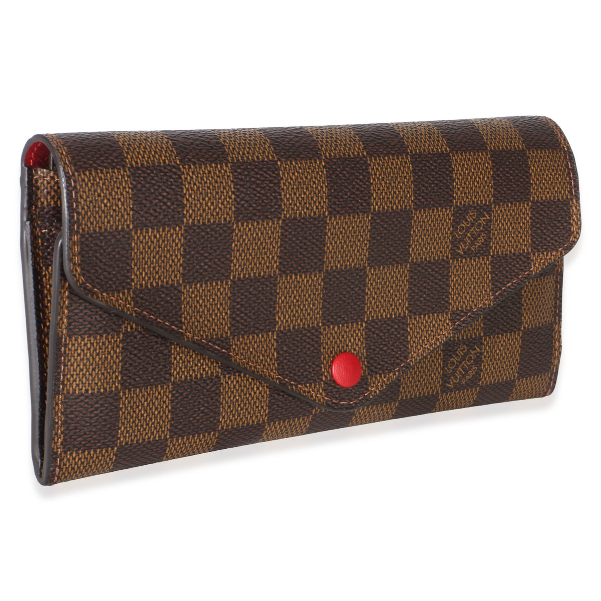 Louis Vuitton Red Damier Ebene Canvas Josephine Wallet Wallet 3