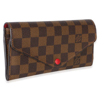 Louis Vuitton Red Damier Ebene Canvas Josephine Wallet Wallet 3