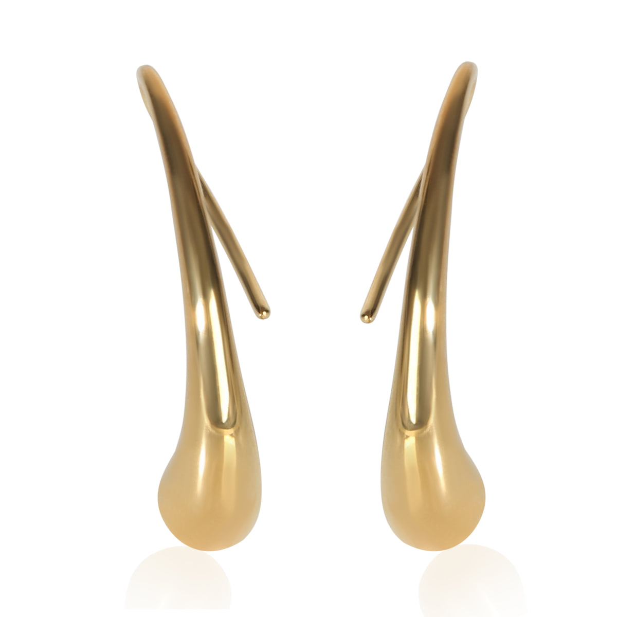 Tiffany & Co. Yellow Gold Elsa Peretti Teardrop Earrings fv
