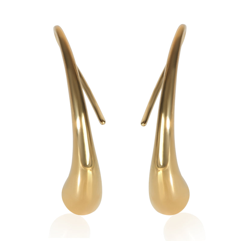 Tiffany & Co. Yellow Gold Elsa Peretti Teardrop Earrings fv