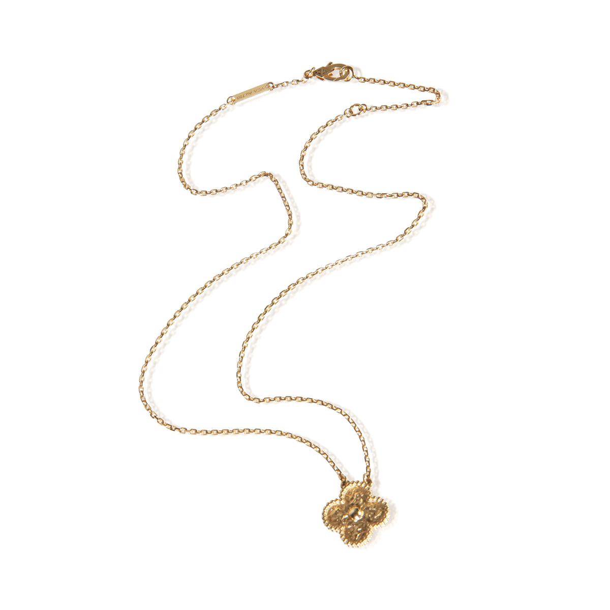 Van Cleef & Arpels Yellow Gold Vintage Alhambra Pendant 3