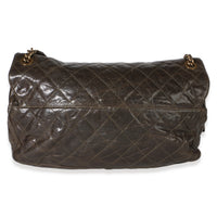 Chanel Brown Quilted Glazed Caviar Large Shiva Flap Bag Handbag 4