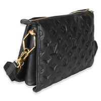 Louis Vuitton Black Monogram Embossed Lambskin Coussin PM Handbag 3