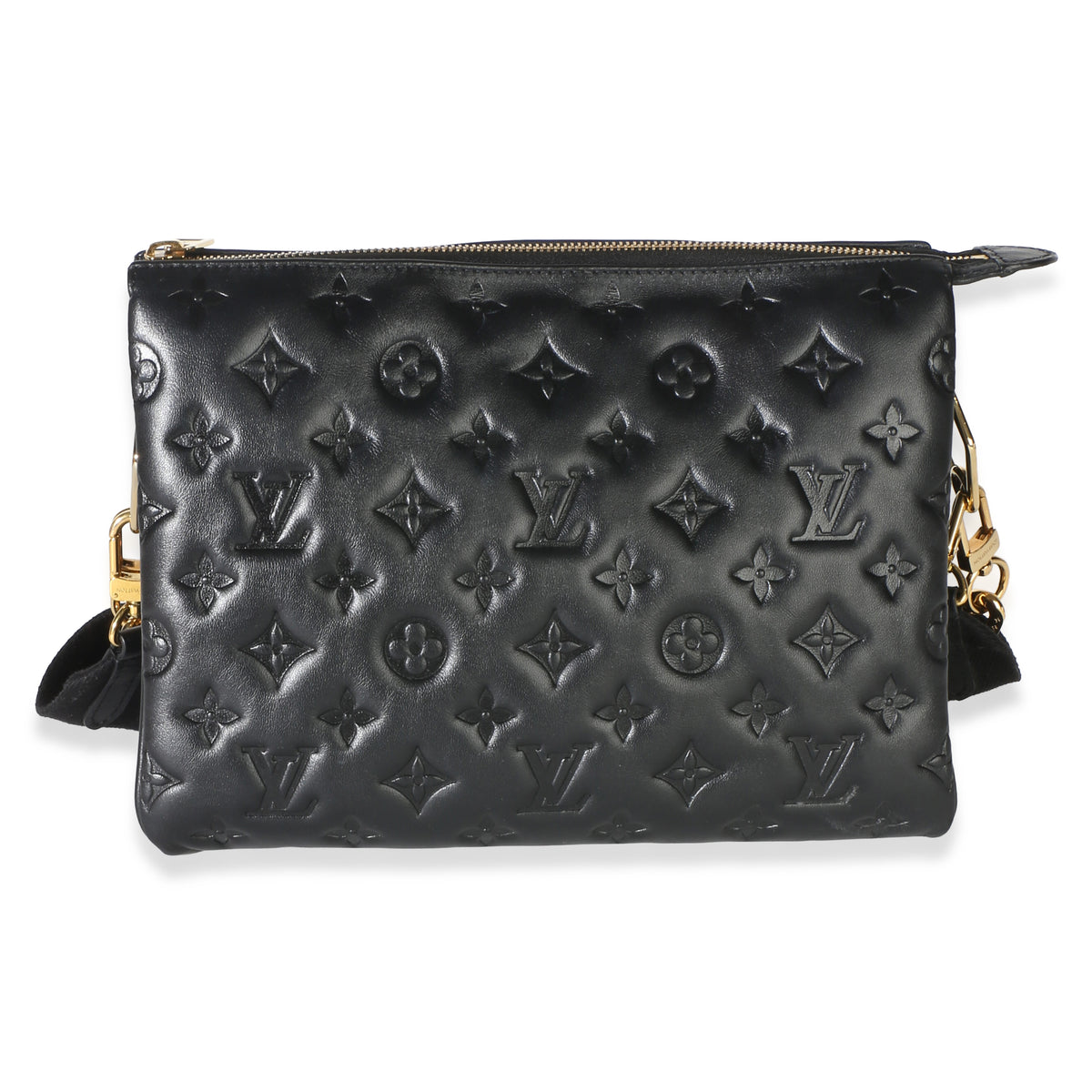 Louis Vuitton Black Monogram Embossed Lambskin Coussin PM Handbag 4
