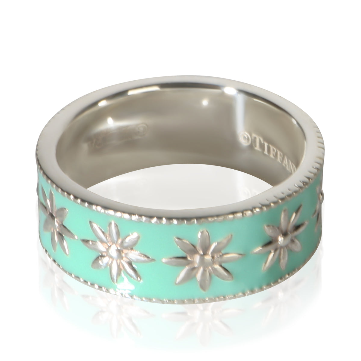 Tiffany & Co. Blue Enamel Daisy Ring 2