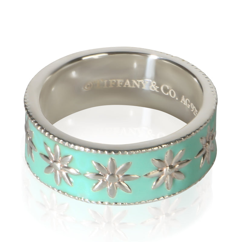 Tiffany & Co. Blue Enamel Daisy Ring fv