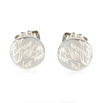 Tiffany & Co. Sterling Silver Notes Stud Earrings fv