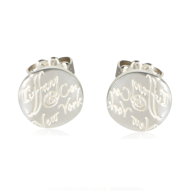 Tiffany & Co. Sterling Silver Notes Stud Earrings fv