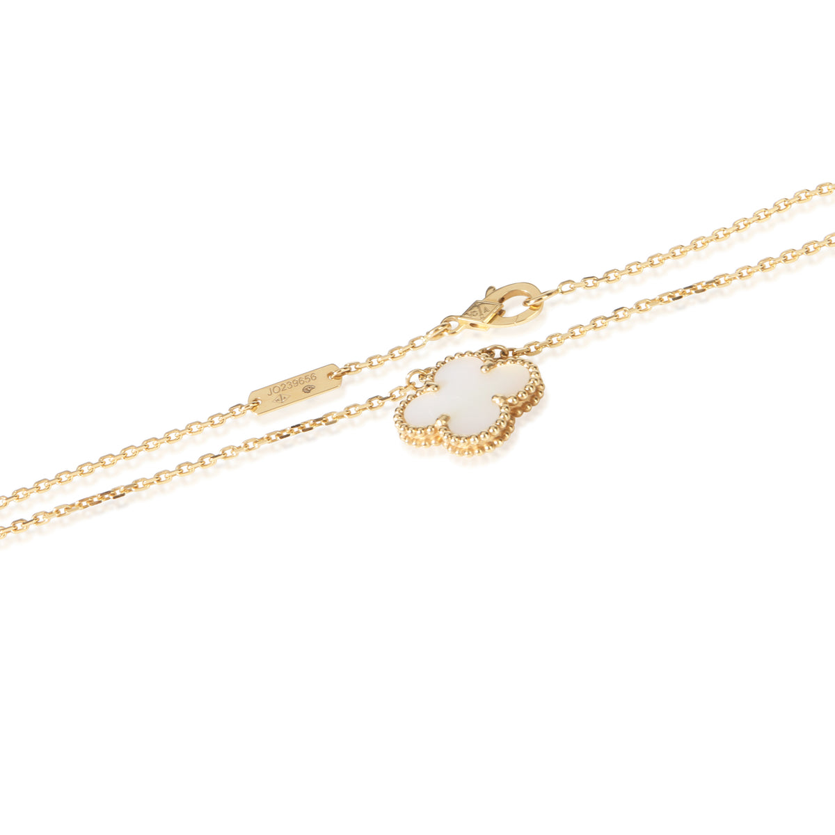 Van Cleef & Arpels Yellow Gold Mother Of Pearl Vintage Alhambra Pendant 2
