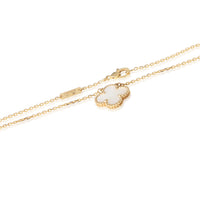Van Cleef & Arpels Yellow Gold Mother Of Pearl Vintage Alhambra Pendant 2