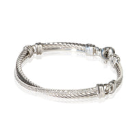 David Yurman Sterling Silver Diamond Crossover Bracelet 2