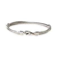 David Yurman Sterling Silver Diamond Crossover Bracelet 3