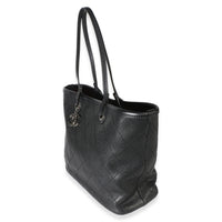 Chanel Black Quilted Caviar Shopping Fever Tote Handbag 2