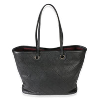 Chanel Black Quilted Caviar Shopping Fever Tote Handbag 4