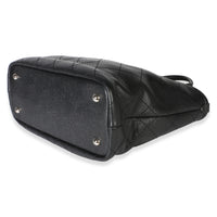 Chanel Black Quilted Caviar Shopping Fever Tote Handbag 6