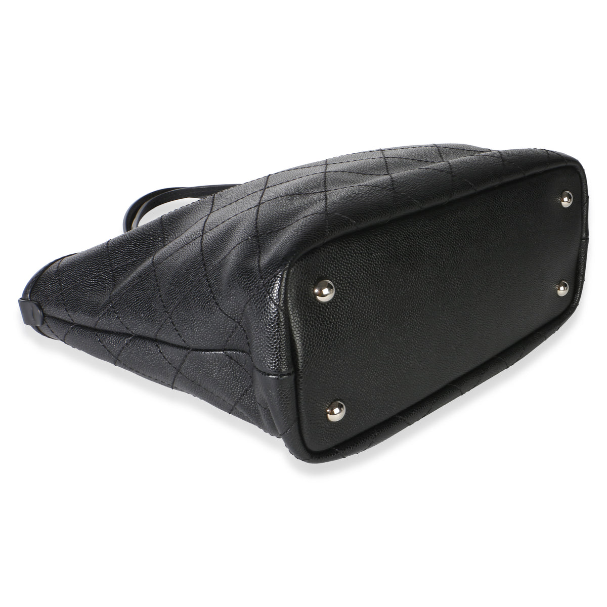 Chanel Black Quilted Caviar Shopping Fever Tote Handbag 7