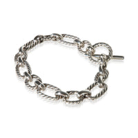 David Yurman Sterling Silver Square Cushion Link Toggle Bracelet 2