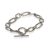 David Yurman Sterling Silver Square Cushion Link Toggle Bracelet 3