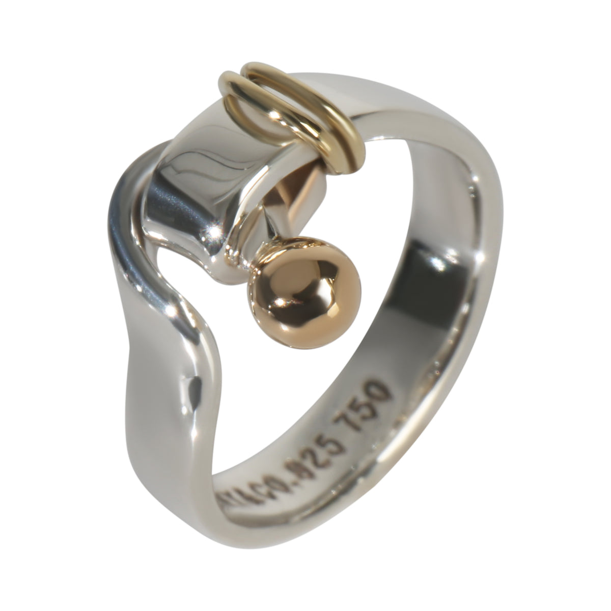 Tiffany & Co. Yellow Gold & Sterling Silver Vintage Hook Ring